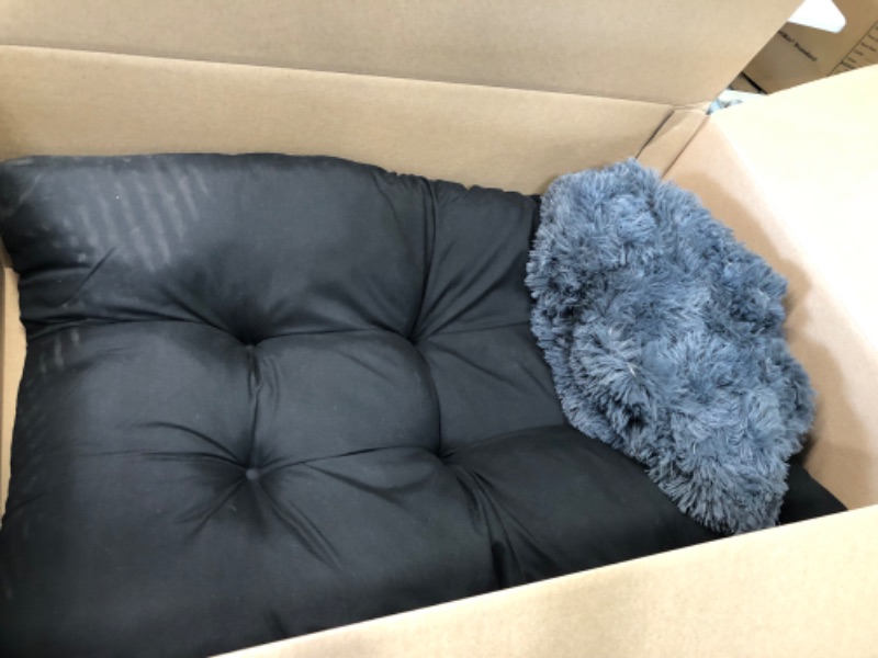 Photo 1 of CHAMPETS Washable Dog Bed for Crate 35"X23",Large Dog Bed Washable for Small,Medium,Large,Extra Large Dogs Cats Pet,Waterproof Dog Beds for Large Dogs with Washable Cover,Crate Pet Bed for Large Dogs Large 35"X23" Dark Grey