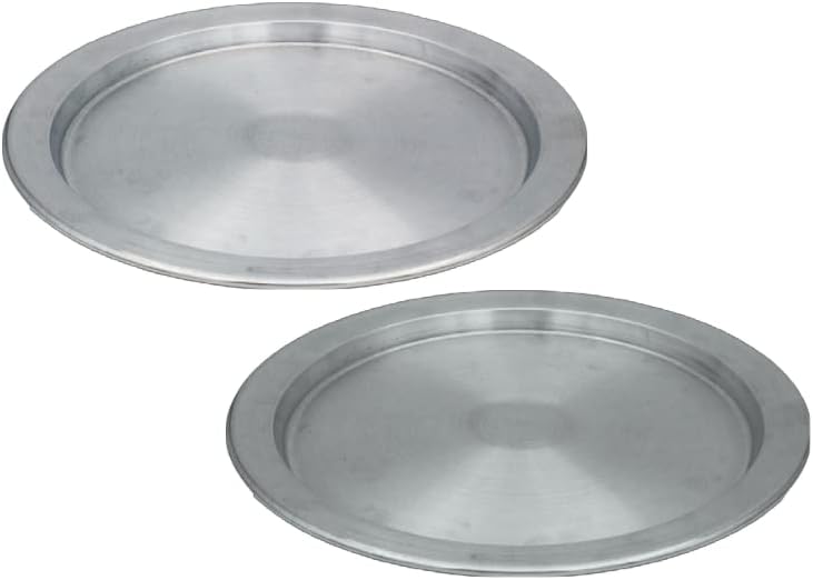 Photo 1 of KUNEFEN Kunafa Plate - Kunafa plate large size for 5-6 servings set. consists of 2 silver color aluminum pans. serving in cooking kataifi kunafeh knafeh and shredded kadaifi phyllo fillo dough.