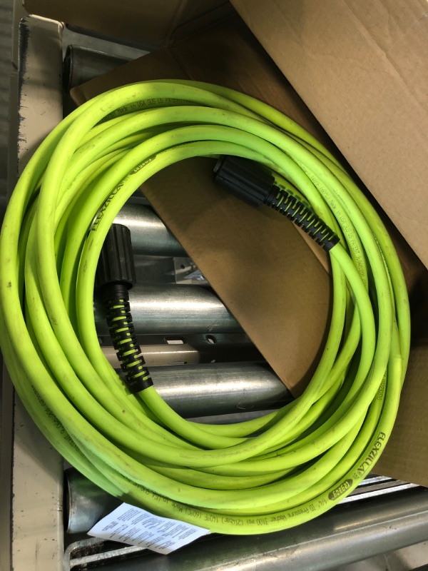 Photo 3 of Flexzilla Pressure Washer Hose with M22 Fittings, 1/4 in. x 50 ft., ZillaGreen - HFZPW3450M-E