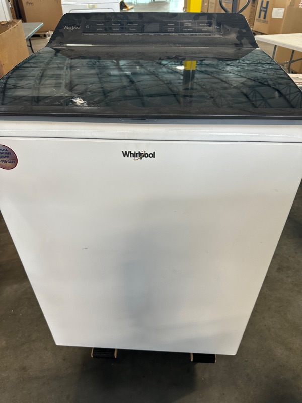 Photo 1 of Whirlpool
4.7 cu. ft. Top Load Washer with Agitator, Adaptive Wash Technology, Quick Wash Cycle and Pretreat Station in White