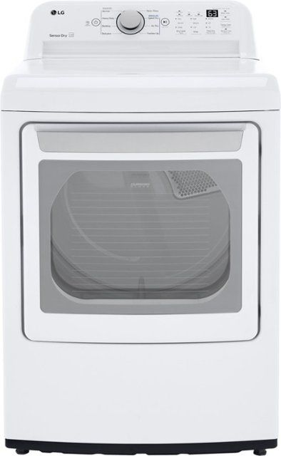 Photo 1 of Front Zoom. LG - 7.3 Cu. Ft. Electric Dryer with Sensor Dry - White.
Left Zoom. LG - 7.3 Cu. Ft. Electric Dryer with Sensor Dry - White.

44 1/2"
27"
29 1/2"
Alt View Zoom 11. LG - 7.3 Cu. Ft. Electric Dryer with Sensor Dry - White.
Alt View Zoom 12. LG -