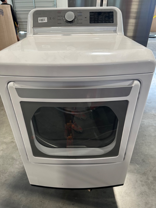 Photo 2 of LG 7.3 Cu. Ft. White Gas Dryer With EasyLoad Door - DLG7401WE