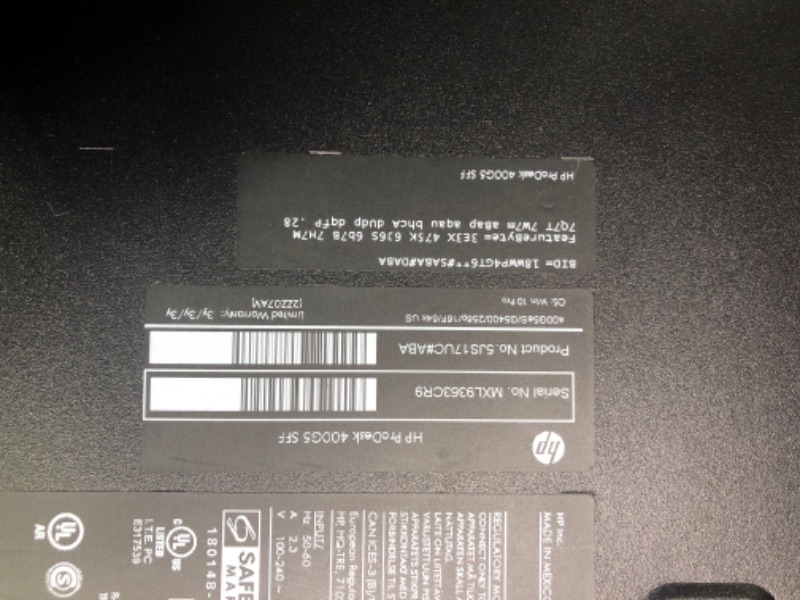 Photo 5 of HP ProDesk 400 G5 SFF High Performance Business Desktop Computer, Intel Six Core i5-8500 up to 4.1GHz, 16G DDR4, 256G SSD, WiFi, BT, 4K Support, DP, VGA, Windows 10 Pro 64 En/Sp/Fr(Renewed)