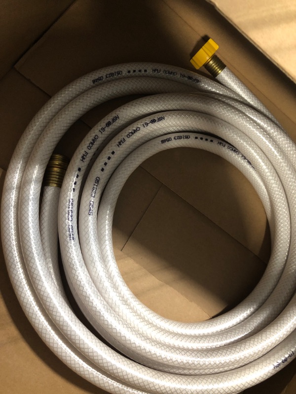 Photo 2 of Camco TastePURE Drinking Water Hose for RV, 25 Feet, White (22783) 25'