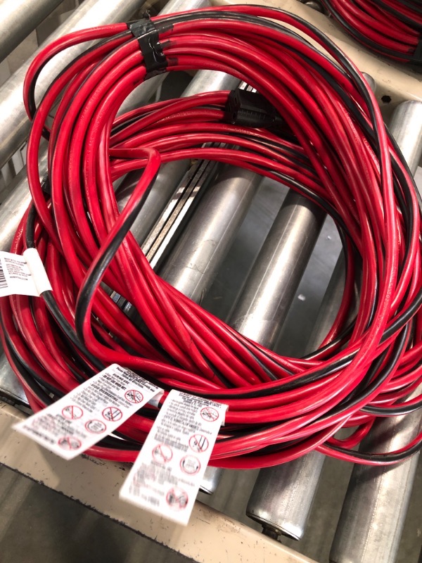 Photo 2 of 100 ft. 14/3 Indoor/Outdoor Extension Cord, Red and Black