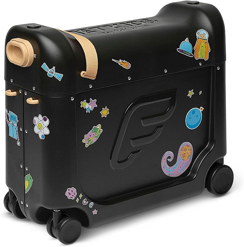 Photo 1 of 
JetKids by Stokke BedBox, Lunar Eclipse - Kid's Ride-On Suitcase & In-Flight Bed - Help Your Child Relax & Sleep on the Plane - Approved by Many