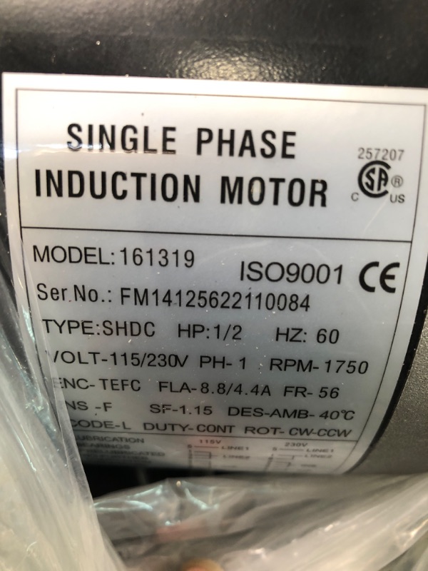 Photo 3 of 1/2 HP ELECTRIC MOTOR
