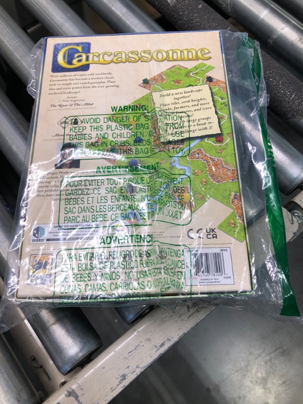 Photo 1 of Carcassonne Board Game (BASE GAME) | Family Board Game | Board Game for Adults and Family | Strategy Board Game | Medieval Adventure Board Game | Ages 7 and up | 2-5 Players | Made by Z-Man Games