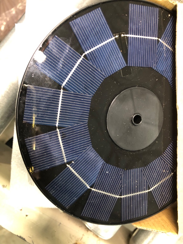 Photo 1 of AISITIN 2.5W Solar Fountain 6.3in?16CM?, Solar Fountain Water Pump with 6 Nozzles for Garden, Pond, Pool, and Outdoor