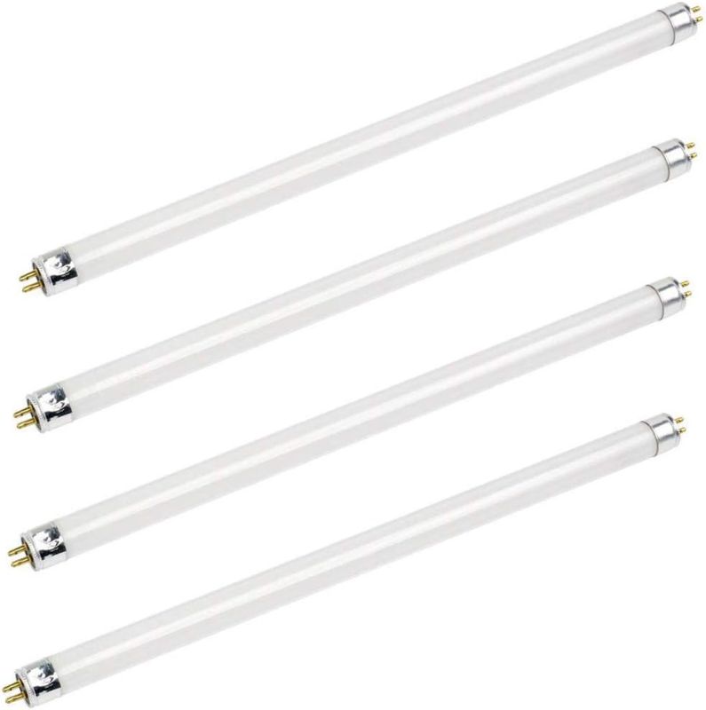 Photo 1 of 4 Pack F14T5/835 14W 22 Inch T5 Fluorescent Tube Light Bulb 3500K Warm White Mini Bi-Pin (G5) Base Straight Tube Light Bulb