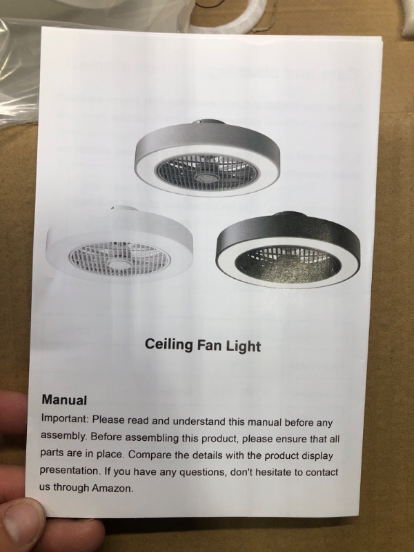 Photo 5 of **LIGHTS NOT INCLUDED WITH FAN, MFG DEFECT* FAN IS INTACT AND FACTORY SEALED

DAFOLOGIA Enclosed Ceiling Fans Remote Control, Low Profile Ceiling Fan  20 inches, Timing Reversible Blades - White
