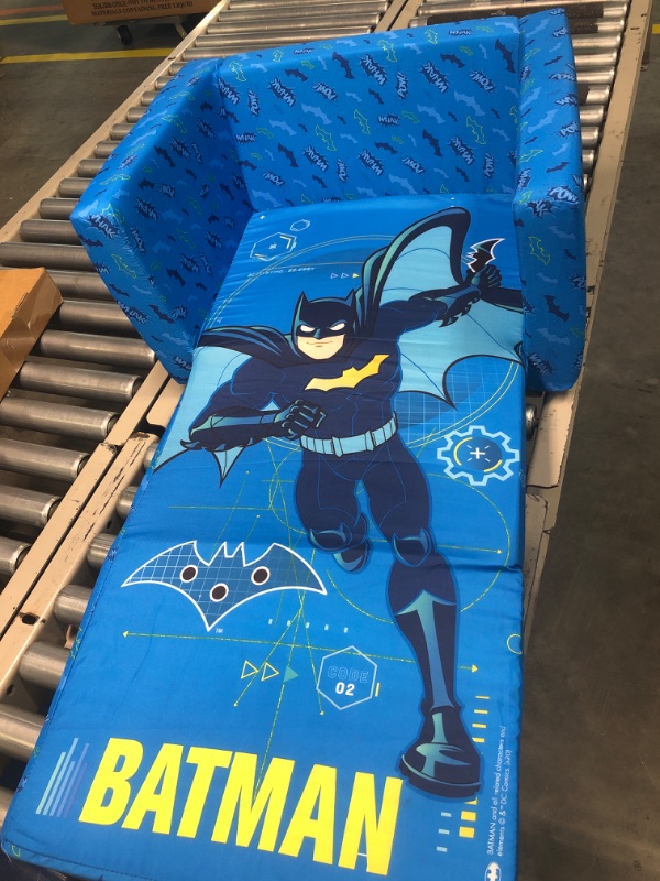 Photo 2 of Delta Children Batman Cozee Flip-Out Chair - 2-in-1 Convertible Chair to Lounger for Kids
