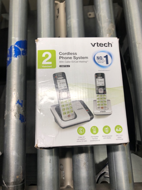 Photo 3 of VTech CS6719-2 2-Handset Expandable Cordless Phone with Caller ID/Call Waiting, Handset Intercom & Backlit Display/Keypad, Silver Silver 2 Handsets Phone