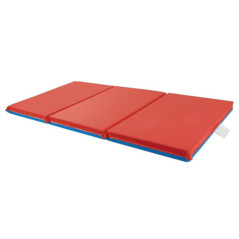Photo 1 of  Premium Folding Rest Mat, 3-Section, 1In, Classroom Furniture, Blue/Red 