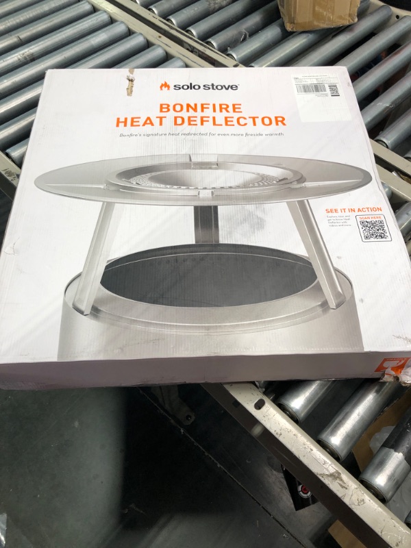View 2 of Solo Stove Bonfire Heat Deflector, With 3 Detachable Legs, Accessory for Bonfire Fire Pit, Captures and redirects warmth, 304 Stainless Steel, (HxDia) 10 x 25 in, 7 lbs Bonfire Deflector