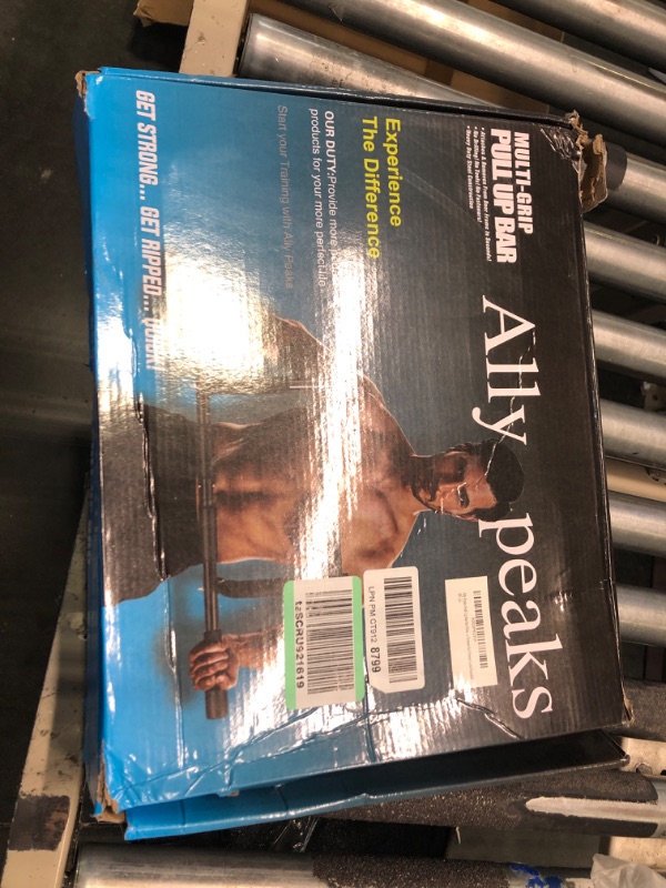 Photo 1 of Ally Peaks Pull Up Bar for Doorway | Thickened Steel Max Limit 440 lbs Upper Body Fitness Workout Bar| Multi-Grip Strength for Doorway | Indoor Chin-Up Bar Fitness Trainer for Home Gym Portable black