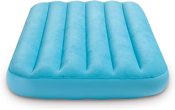 Photo 1 of INTEX 66803EP Cozy Kidz Inflatable Airbed: Fiber-Tech – Velvety Soft Surface – Carry Bag Included – Color May Vary – 34.5" x 62" x 7"
