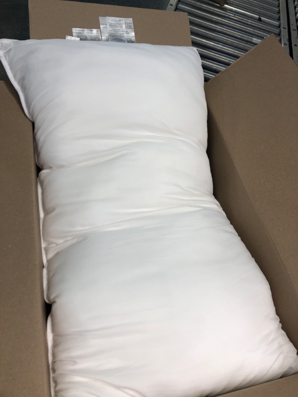 Photo 1 of Amazon Basics Down-Alternative Pillows, Soft Density for Stomach and Back Sleepers - 20 x 36 inches