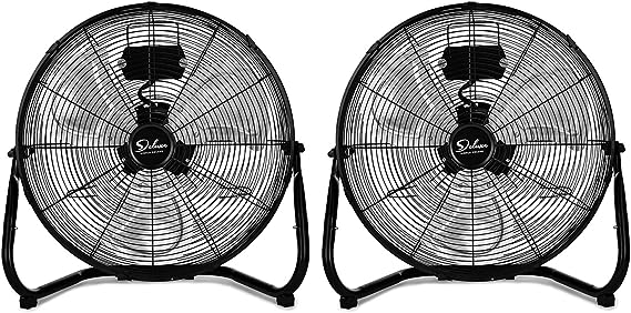 Photo 1 of Simple Deluxe 20 Inch 3-Speed High Velocity Heavy Duty Metal Industrial Floor Fan for Warehouse,Workshop, Factory and Basement, Black
