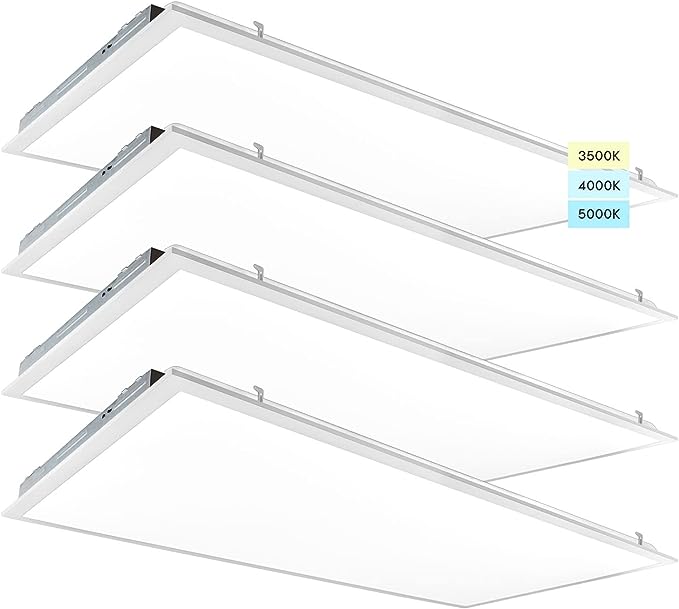 Photo 1 of LUXRITE 2x4 FT LED Panel Lights, 30/40/50W, 3 Color Selectable 3500K | 4000K | 5000K, Dimmable Drop Ceiling Lights, 3750/5000/6250 Lumens, IC Rated, ETL Listed, 120-277V, DLC Listed (4 Pack)
