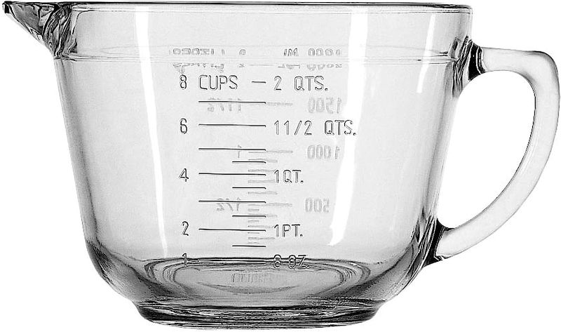 Photo 1 of Anchor Hocking Batter Bowl, 2 Quart Glass Mixing Bowl, Non-Lidded