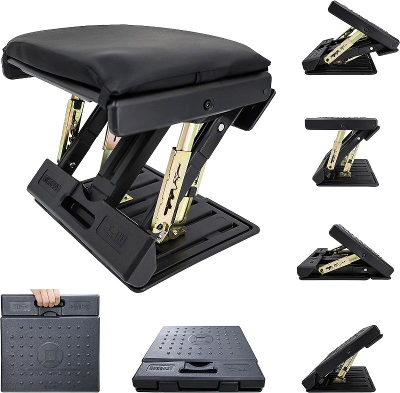 Photo 1 of Adjustable Footrest Can Be Adjusted in Multiple Angles and States, Cushion is Detachable, Suitable for Use in Multiple Scenarios Such As Office(Black)
