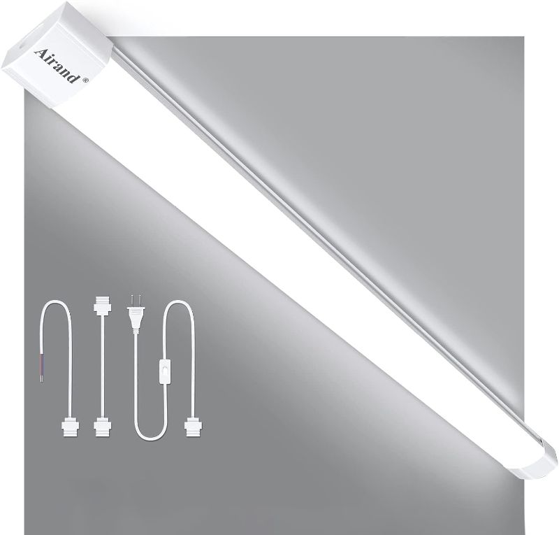 Photo 1 of Airand LED Ceiling Light Fixture 4FT, LED Shop Light Fixture 5000K, IP66 Waterproof LED Garage Light Closet Light Under Cabinet Light, 36W 3600 LUX LED Tube Shop Light Work Light for Shop,Hallway