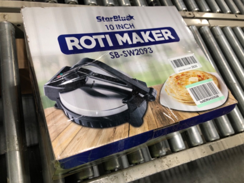 Photo 2 of 10inch Roti Maker by StarBlue with FREE Roti Warmer - The automatic Stainless Steel Non-Stick Electric machine to make Indian style Chapati, Tortilla, Roti AC 110V 50/60Hz 1200W