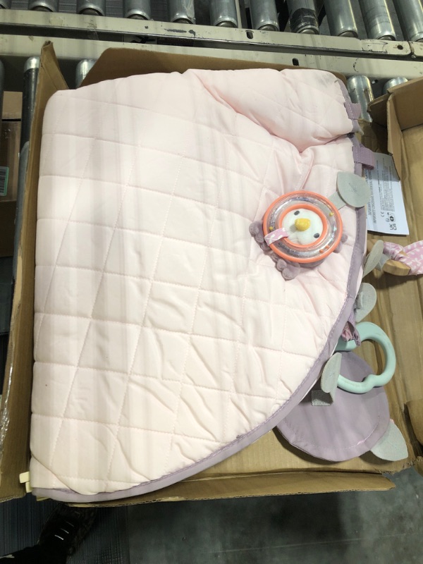 Photo 1 of Ingenuity Cozy Spot Reversible Duvet Activity Gym & Play Mat with Wooden Bar - Calla, Ages Newborn + , 33x33x19 Inch (Pack of 1)