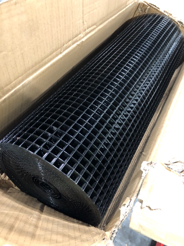 Photo 3 of 24'' x 50' 1/2inch Hardware Cloth 19 Gauge Black Vinyl Coated Welded Fence Mesh for Home and Garden Fence and Home Improvement Project