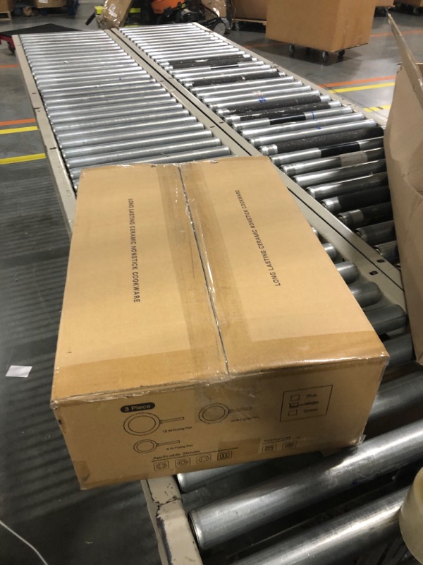 Photo 1 of ROCKURWOK 3 Pcs Frying Pan Set, Hard Ceramic Nonstick Cookware Set, 8in/10in Omelet Pan, 12in Skillet, Inducton, Dishwasher & Ovens Safe, Free of PFAS & PTFE, White 3pcs-White-new