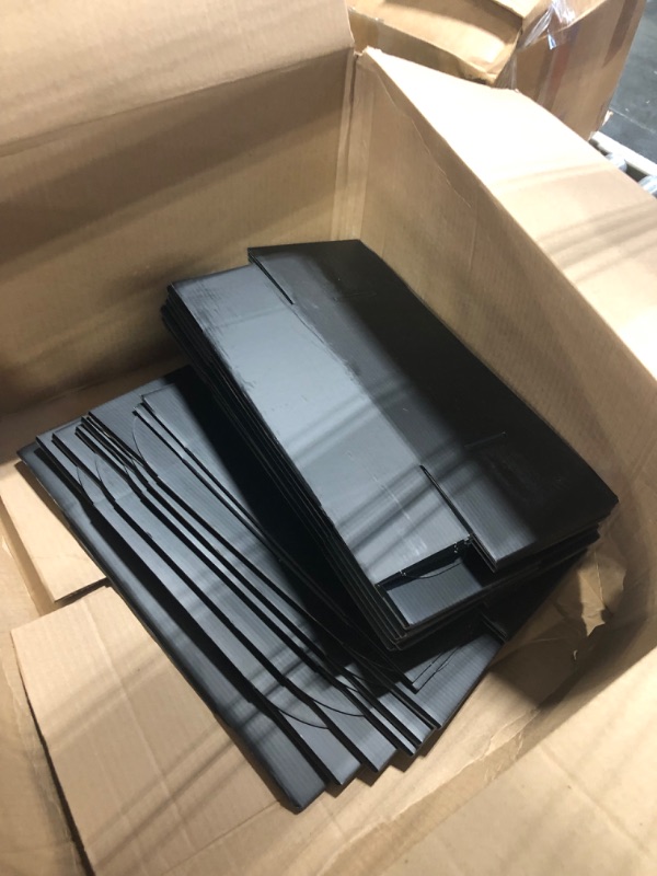 Photo 3 of Mcfleet 9x6x4” Black Shipping Boxes - 24 Pack Corrugated Cardboard Mailing Box Packaging for Small Business - Tab Locking Literature Mailer Boxes Flat Shipping Boxes Empty Gift Packing Boxes Supplies 9x6x4 Inches Black