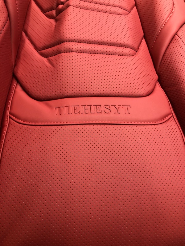 Photo 6 of TIEHESYT Red Car Seat Covers Front Pair, Breathable Leather Automotive Front Seat Covers & Headrest for Comfortable Driving, Universal Auto Interior Fit for Most Kinds of Vehicles, SUV, Trucks, Sedans Sport Red Front Pair