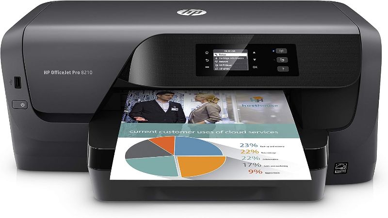 Photo 1 of HP OfficeJet Pro 8210 Wireless Color Printer, HP Instant Ink or Amazon Dash replenishment ready (D9L64A),Black
