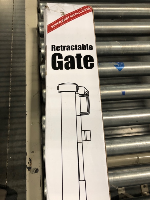 Photo 2 of Cumbor Retractable Baby Gates for Stairs, Mesh Pet Gate 33" Tall, Extends to 55" Wide, Extra Wide Dog Gate for The House, Long Child Safety Gates for Doorways, Hallways, Cat Gate Indoor/Outdoor(Gray)