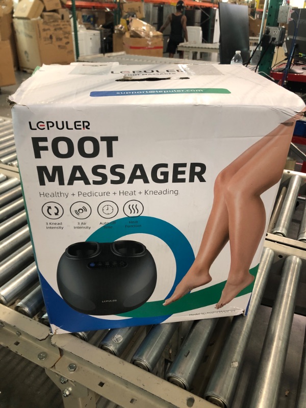 Photo 2 of LEPULER Foot Massager, for Plantar Fasciitis and Tired Muscles, Foot Massager Machine with Heat and Remote, Fits Up to Feet Size 12/13/14, Feet Massager for Neuropathy Pain Relief and Circulation