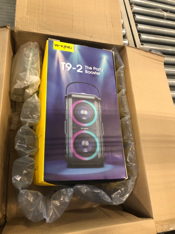 Photo 1 of Bluetooth Speaker, W-KING 80W Super Punchy Bass, Huge 105dB Sound Portable Wireless Speakers, Mixed Color LED Lights, 24H Playtime, Bluetooth 5.0, USB Playback, Loud for Party, Non-Waterproof