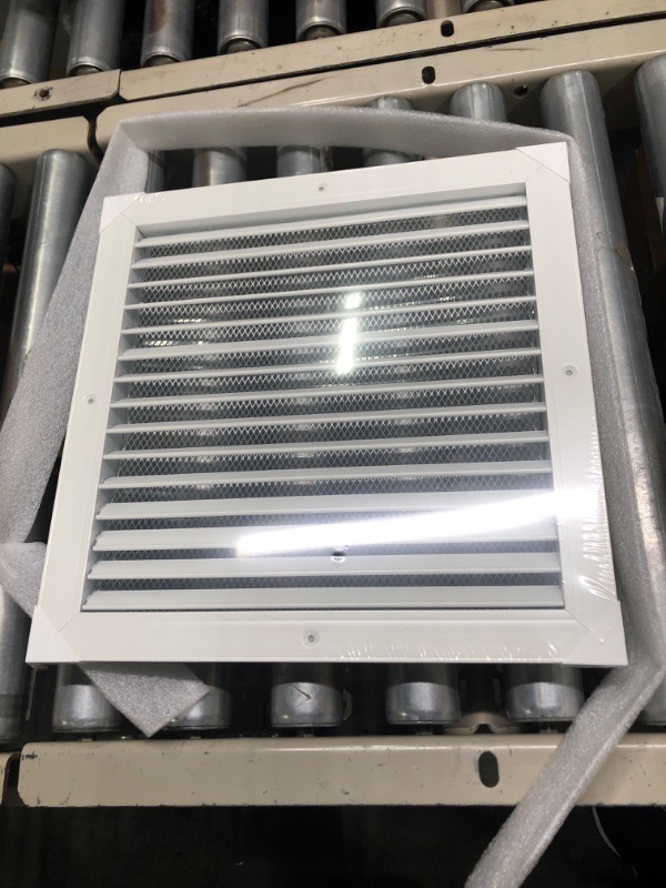 Photo 1 of Aluminum Return Grille for 12x12” Duct Hole - Easy Air Flow Ceiling/Sidewall Vent Cover Without Damper - 13.6x13.6" Face Size - Ideal for Air Extraction
