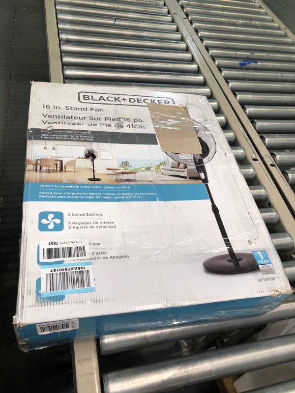 Photo 1 of BLACK+DECKER 16 Inches Stand Fan with Remote Black 16"