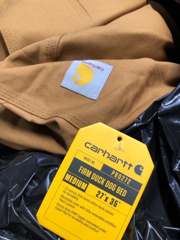 Photo 3 of Carhartt Firm Duck Dog Bed Carhartt Brown Medium Carhartt Brown Dog Bed