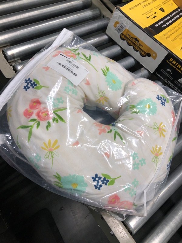 Photo 1 of Boppy Nursing Pillow and Positioner—Original | Pink Garden Flowers | Breastfeeding, Bottle Feeding, Baby Support | with Removable Cotton Blend Cover | Awake-Time Support , 20x16x5.5 Inch (Pack of 1)