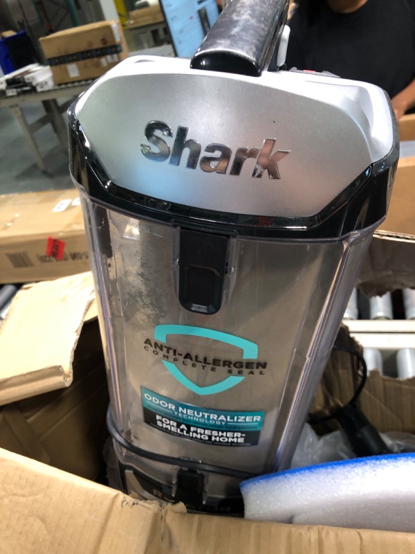 Photo 3 of Shark Rotator Vaccum Vacuum with Self Brushroll Powerful Pet Hair Pickup and HEPA Filter, Lift-Away Upright w/Duo Clean, Silver Lift-Away Upright w/Duo Clean Silver