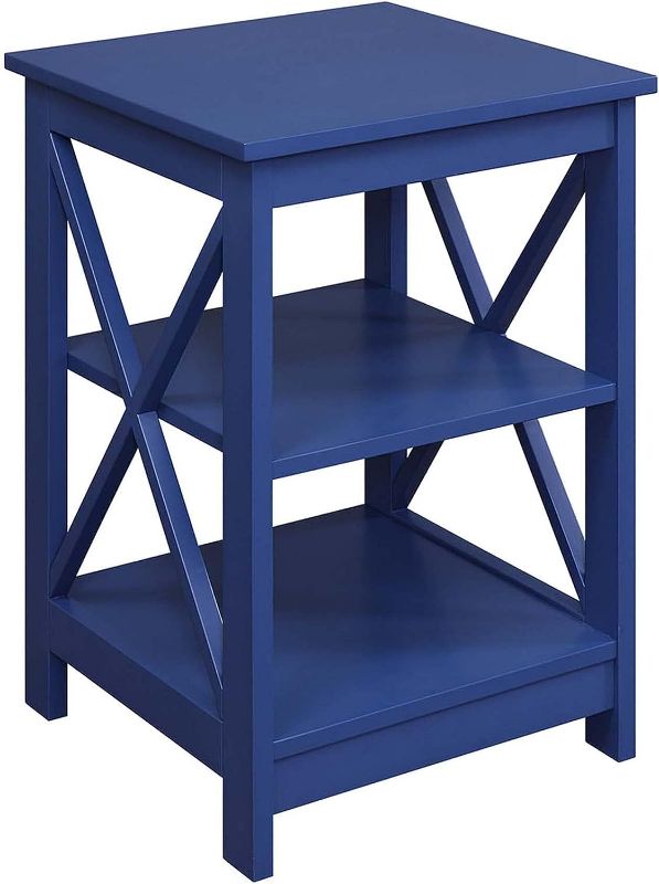 Photo 1 of Convenience Concepts Diamond End Table, Navy