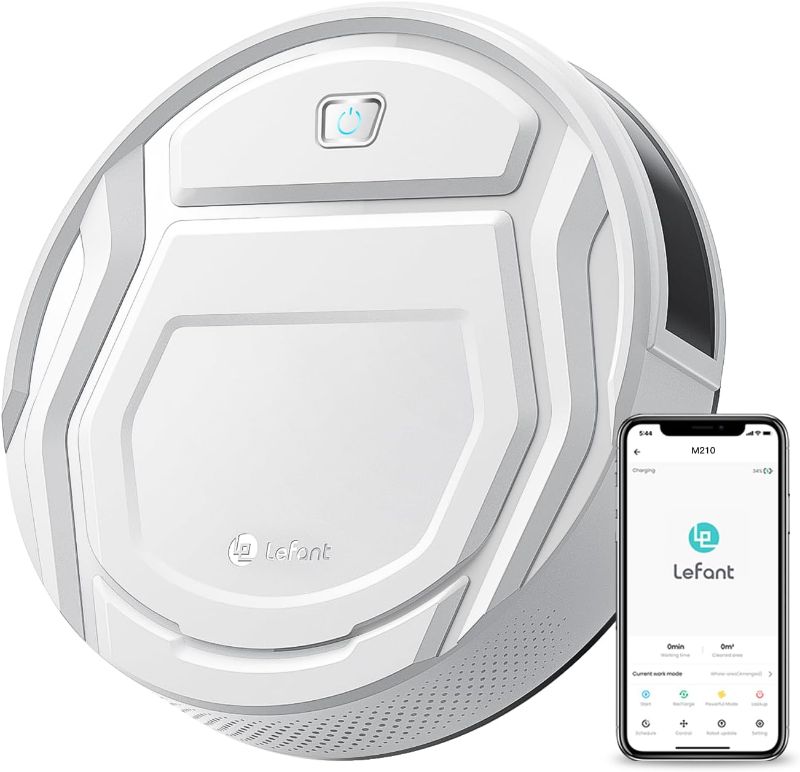 Photo 1 of Lefant Robot Vacuum Cleaner, Tangle-Free, Strong Suction, Slim, Low Noise, Automatic Self-Charging, Wi-Fi/App/Alexa Control, Ideal for Pet Hair Hard Floor and Daily Cleaning