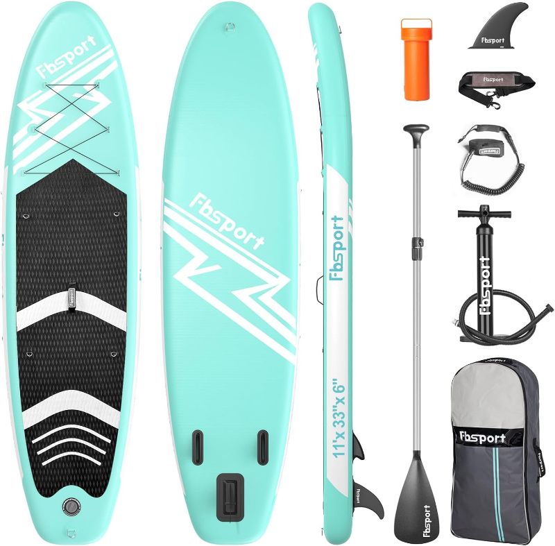 Photo 1 of 
FBSPORT Premium Inflatable Stand Up Paddle Board, Yoga Board with Durable SUP Accessories & Carry Bag | Wide Stance, Surf Control, Non-Slip Deck, Leash