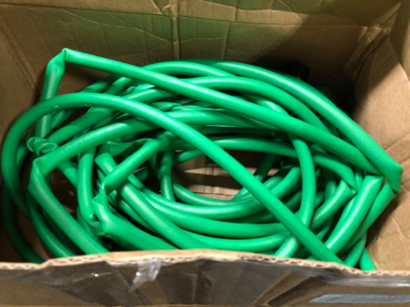 Photo 3 of 
Worth Garden 25' Garden Hose 5/8 in. x 25 ft. No leak, Durable and Lightweight Green PVC Garden Water Hose with Solid Aluminum Hose Fittings