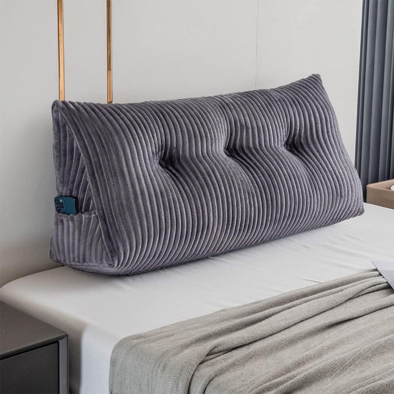Photo 1 of Activance Large Triangular Headboard Wedge Bed Rest Reading Pillow Backrest 