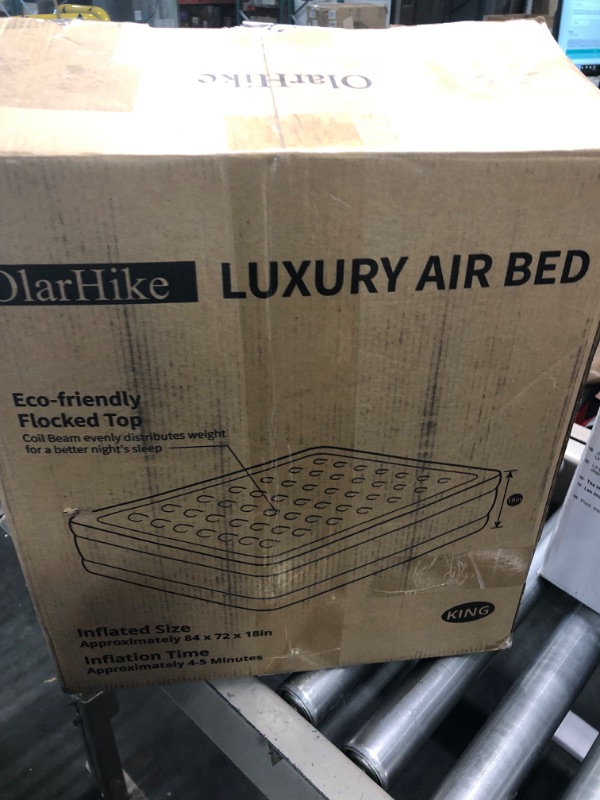 Photo 2 of 
OlarHike Silk Foam Topper Queen Air Mattress with Built in Pump, Inflatable Durable 18” Air Mattresses for Camping,Home & Guests, Signature Collection.