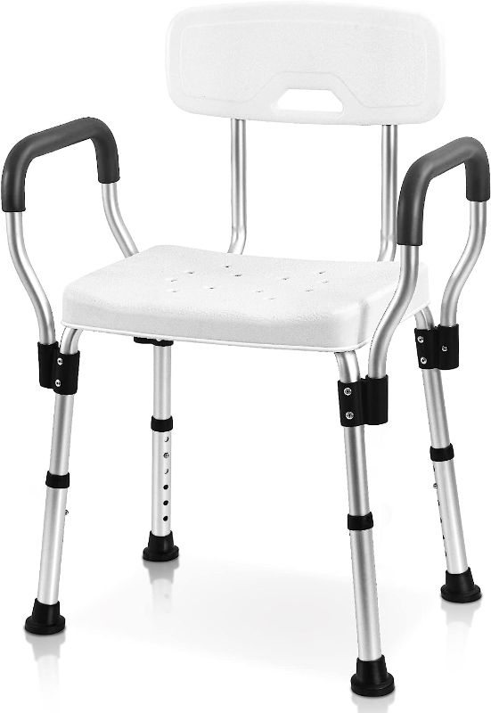 Photo 1 of 
Sangohe Shower Chair for Inside Shower - Heavy Duty Shower Seat with Back - Shower Chair for Bathtub with Arms for Handicap - Shower Seats for Elderly