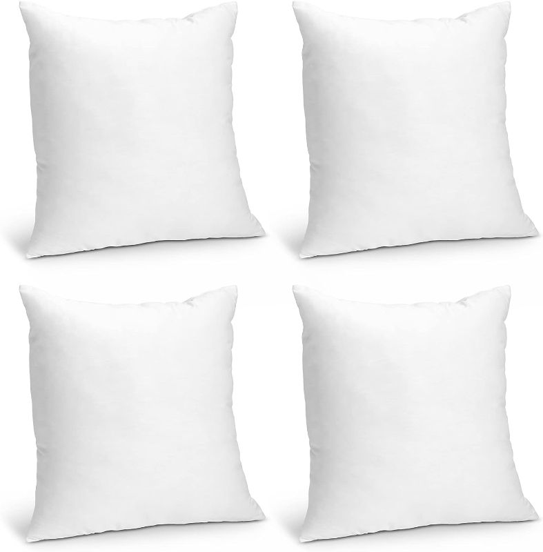 Photo 1 of 
Foamily Throw Pillows Insert 18 x 18 Inches - Bed and Couch Decorative Pillow - Made in USA - Bed and Couch Sham Filler